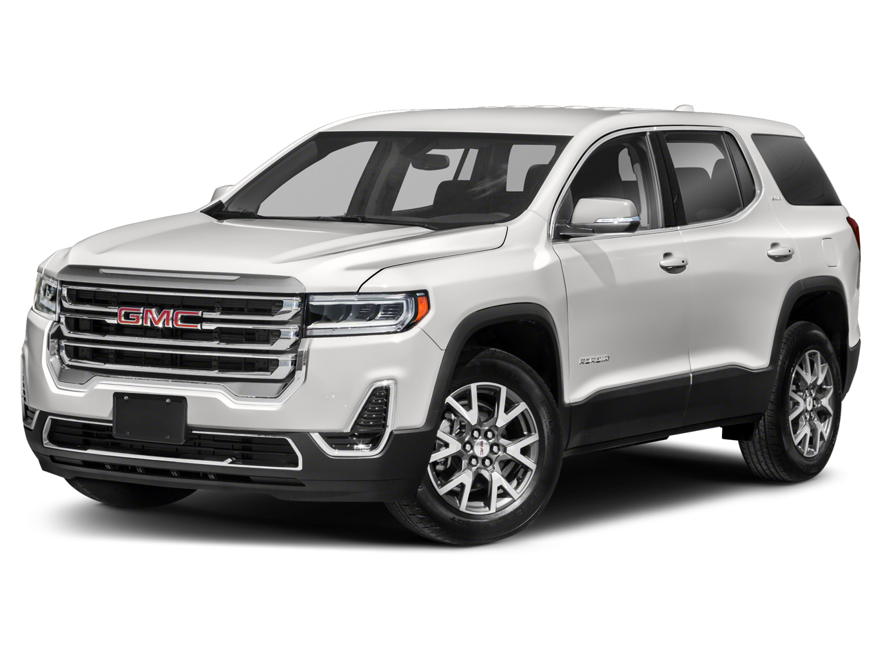 2022 GMC Acadia SLE in Cayenne Red Tintcoat — front three-quarter view