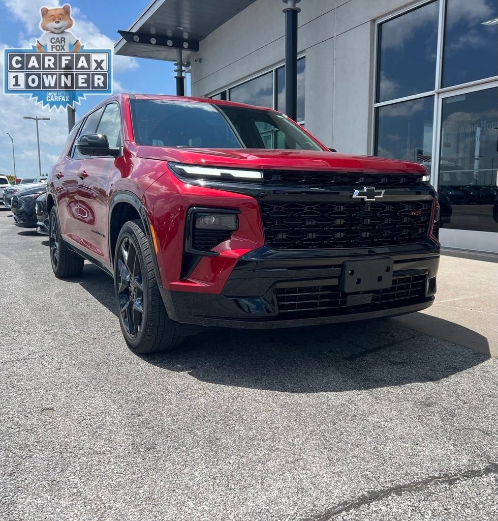 2024 Chevrolet Traverse RS in Radiant Red Tintcoat — front three-quarter view